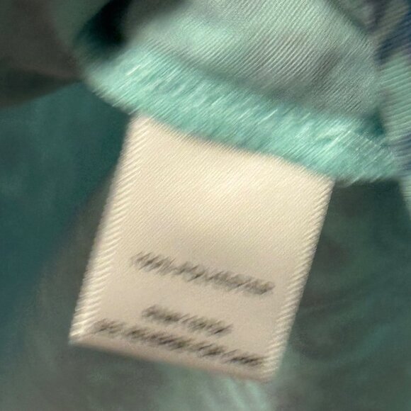 One World blouse Sz 2X Blue & Green Printed Top with overlay part blouse. NWT - Picture 3 of 11